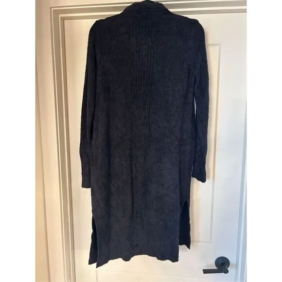 Barefoot dreams black long weekend open front cardigan small - Picture 6 of 8